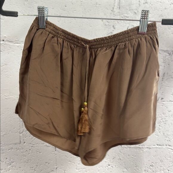 NEW Brown LUNA Women's Shorts - Drawstring Tassel - Size Small - Back Pocket - Picture 1 of 4